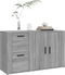 vidaXL - Dressoir - 100x33x59,5 - cm - bewerkt - hout - grijs - sonoma - eikenkleurig