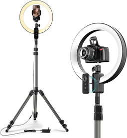 Viozon - Ringlamp - Selfie Ringlamp - 12 Inch - Uitschuifbaar Statief