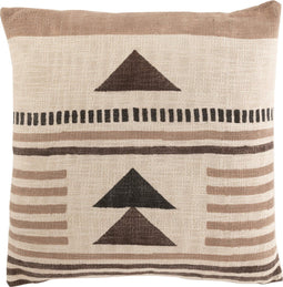 J-Line kussen Afrikaans grafisch pijl - katoen - beige/bruin