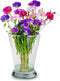 Jodeco Bloemenvaas Xana - helder transparant - glas - 15,5 x 19 cm