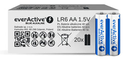 Alkaline batteries everActive Blue Alkaline LR5 AA - carton box - 40 pieces, limited edition