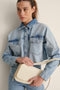 NA-KD Asymmetric Saddle - Schoudertas - PU design met drukknoopsluitingen - Offwhite