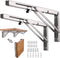 opvouwbare plank beugel 16inch / 40cm, Set van 2,duurzaam roestvrij staal muur gemonteerd DIY driehoek beugel, L-hoek inklapbare beugels voor boekenplank tafel ect, Max. 80kg/176lb