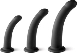 Virgite - Dildo Set Voor Universeel Strap-on Harnas - Zwart