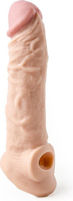 Virgite - Penis sleeve die echt aanvoelt - Met Opening Voor de Balzak - 19.8 cm - Lichte Huidskleur