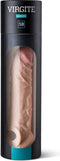 Virgite - Penis sleeve die echt aanvoelt - Met Opening Voor de Balzak - 19.8 cm - Lichte Huidskleur