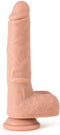Virgite roterende vibrerende dildo van 19 cm met afstandsbediening - beige