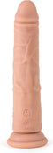 Virgite roterende vibrerende dildo van 19 cm met afstandsbediening - beige