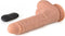 Virgite roterende vibrerende dildo van 19 cm met afstandsbediening - beige