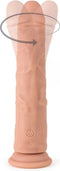 Virgite roterende vibrerende dildo van 21 cm met afstandsbediening - beige