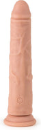 Virgite roterende vibrerende dildo van 21 cm met afstandsbediening - beige