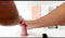 Virgite roterende vibrerende dildo van 21 cm met afstandsbediening - beige