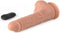 Virgite roterende vibrerende dildo van 21 cm met ballen en remote control - beige