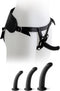 Virgite Strap-on Harnas met dildo set - zwart - maat S/M/L