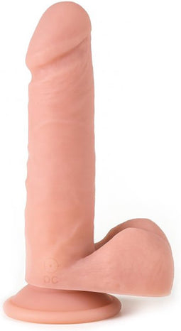 Virgite - Vibrerende Dildo Met Balzak En Afstandsbediening 19 x 4.2 cm - Lichte Huidskleur