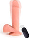 Virgite - Vibrerende Dildo Met Balzak En Afstandsbediening 19 x 4.2 cm - Lichte Huidskleur