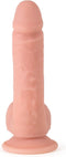 Virgite - Vibrerende Dildo Met Balzak En Afstandsbediening 19 x 4.2 cm - Lichte Huidskleur