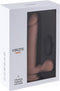 Virgite vibrerende dildo van 21 cm met ballen en remote control - beige