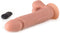 Virgite vibrerende dildo van 24.5 cm met ballen en remote control - beige