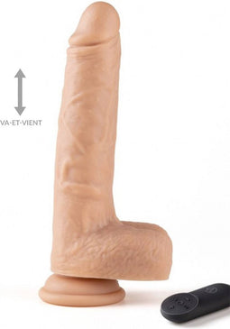 Virgite Vibrerende en Stotende Dildo met Remote R13 - beige