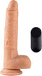 Virgite Vibrerende en Stotende Dildo met Remote R14 - lichte Beige