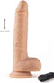 Virgite Vibrerende en Stotende Dildo met Remote R14 - lichte Beige