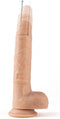 Virgite Vibrerende en Stotende Dildo met Remote R14 - lichte Beige