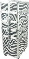 Visagie make up koffer cosmetica kappers trolley beauty case 4 in 1 Zebra motief