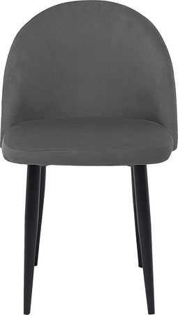 VISALIA - Eetkamerstoel set van 2 - Grijs - Fluweel