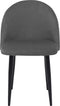 VISALIA - Eetkamerstoel set van 2 - Grijs - Fluweel
