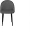 VISALIA - Eetkamerstoel set van 2 - Grijs - Fluweel