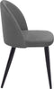 VISALIA - Eetkamerstoel set van 2 - Grijs - Fluweel