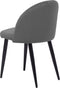 VISALIA - Eetkamerstoel set van 2 - Grijs - Fluweel