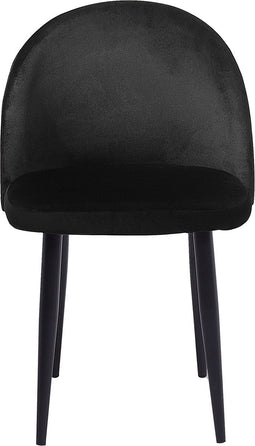 VISALIA - Eetkamerstoel - Zwart - Fluweel
