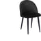 VISALIA - Eetkamerstoel - Zwart - Fluweel