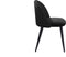 VISALIA - Eetkamerstoel - Zwart - Fluweel