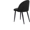 VISALIA - Eetkamerstoel - Zwart - Fluweel