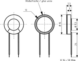 Visaton luidsprekers Miniatuur luidspreker 16 mm 50 Ohm