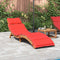 vidaXL - Ligbed - met - kussen - massief - acaciahout - rood