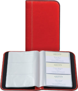 Visitekaartenmap Palermo voor 144stuks rood