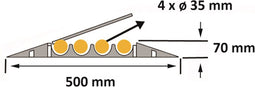 VISO Kabelbrug CPR402 Zwart, Geel Aantal kanalen: 4 500 mm Inhoud: 1 stuk(s)