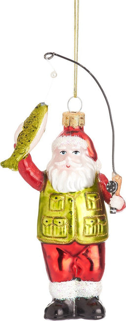 Vissende kerstman kerstbal - Sass & Belle