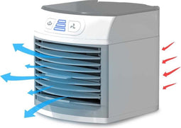 Aqua Laser - Air Cooler - Mobiele luchtkoeler met moodlight - 3 standen - Wit/zwart