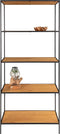 Vita Shelf - Schap met zwart frame en 5 eikenlook planken 80x36x170 cm