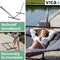 Vita5 Hangmat met Standaard 2 Persoons - Hangmatsets - Tuin Hangmat met Spreidstok en Frame - Donker Grijs - UV-bestendig - Draaggewicht Tot 200 kg