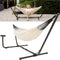 Vita5 Hangmat met Standaard – 2 Persoons – Incl. Bekerhouder – 205kg Draaggewicht – Beige/Wit