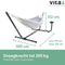 Vita5 Hangmat met Standaard – 2 Persoons – Incl. Bekerhouder – 205kg Draaggewicht – Blauw/Wit