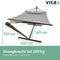 Vita5 Hangmat met Standaard 2 Persoons - Tuin Hangmat met Spreidstok en Frame - Grijs - UV-bestendig - Draaggewicht Tot 200 kg