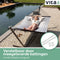 Vita5 Hangmat met Standaard 2 Persoons - Tuin Hangmat met Spreidstok en Frame - Grijs - UV-bestendig - Draaggewicht Tot 200 kg