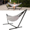 Vita5 Hangmat met Standaard – 2 Persoons – Verstelbare Lengte – Incl. Draagtas – Draaggewicht 205 kg – Grijs